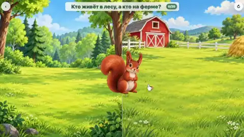 Кто живёт в лесу, а кто на ферме?